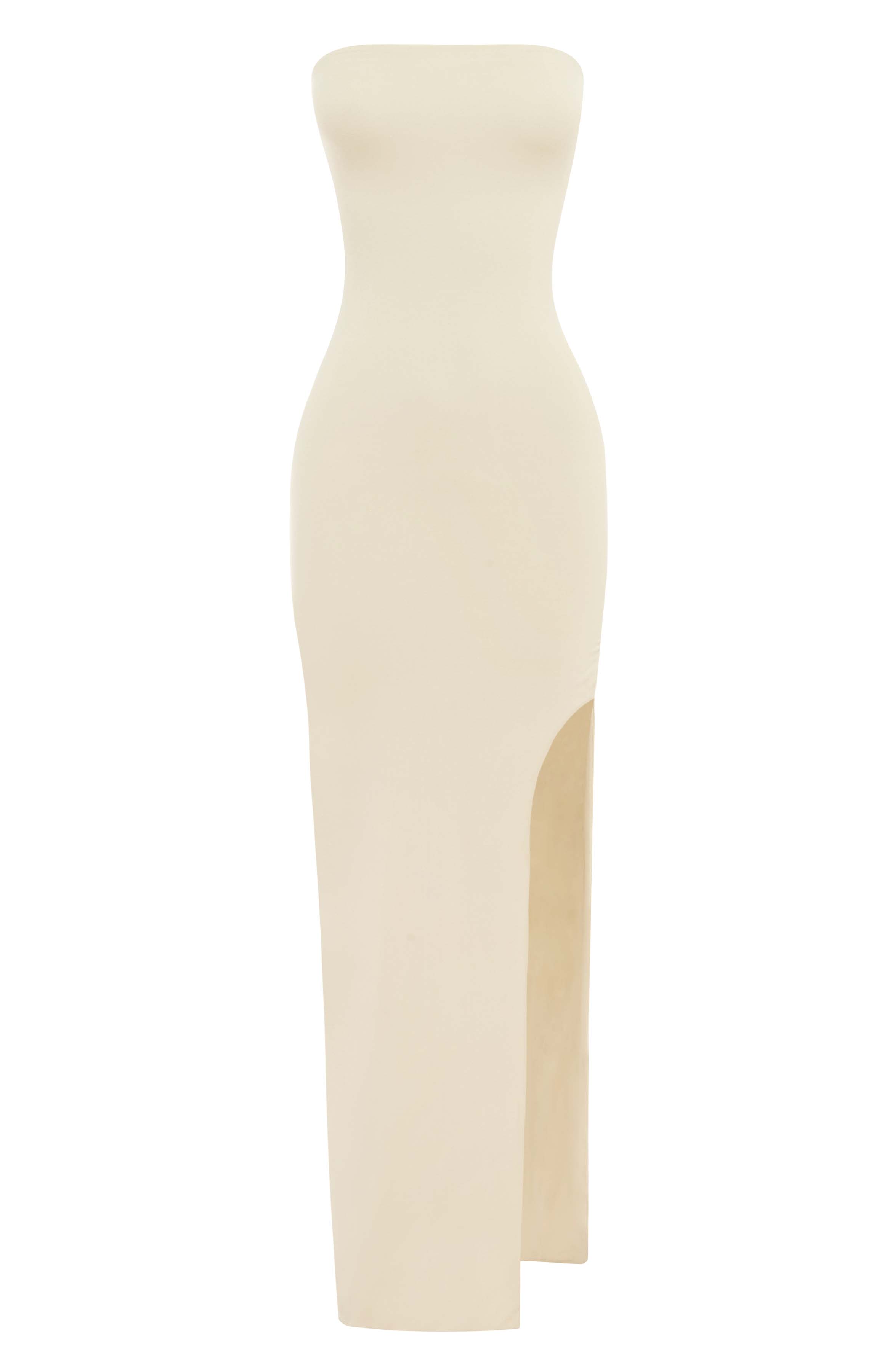 Krem Teyana Maxi Elbise