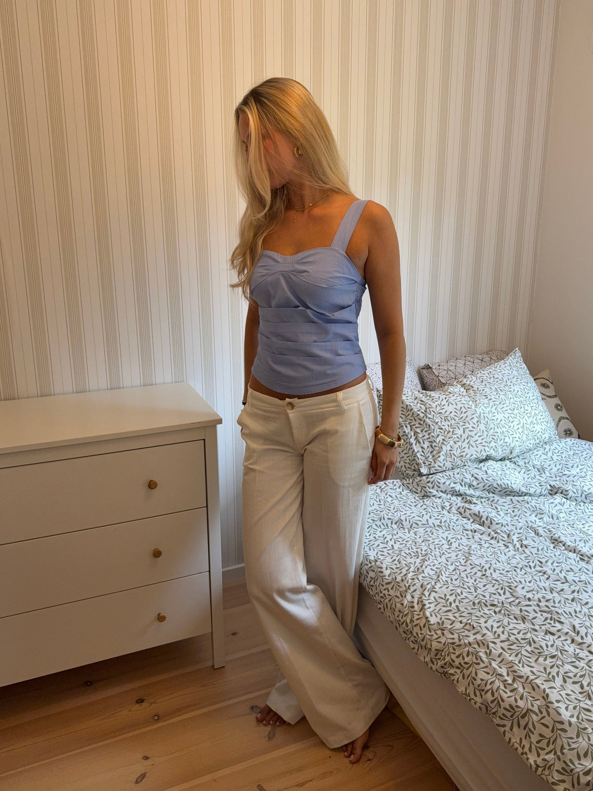 Mavi Çizgili Sofie Bluz