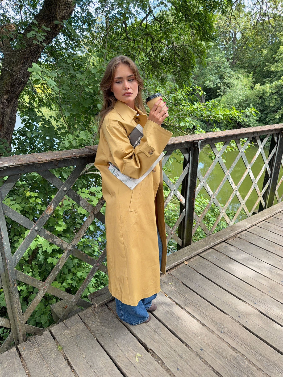 Jujava Sarı Trençkot - Şık ve Rahat Dış Giyim