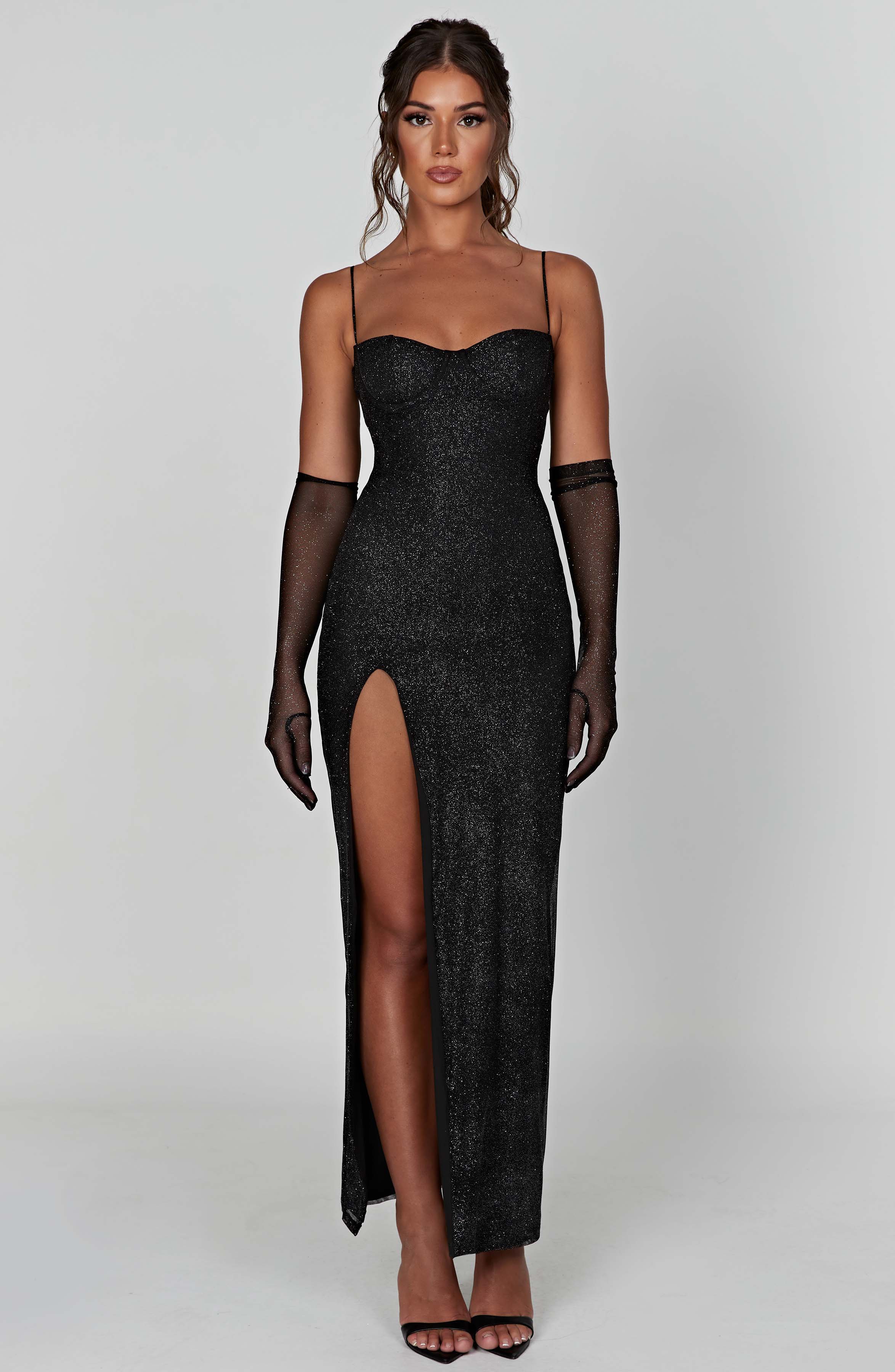Trixie Maxi Siyah Elbise
