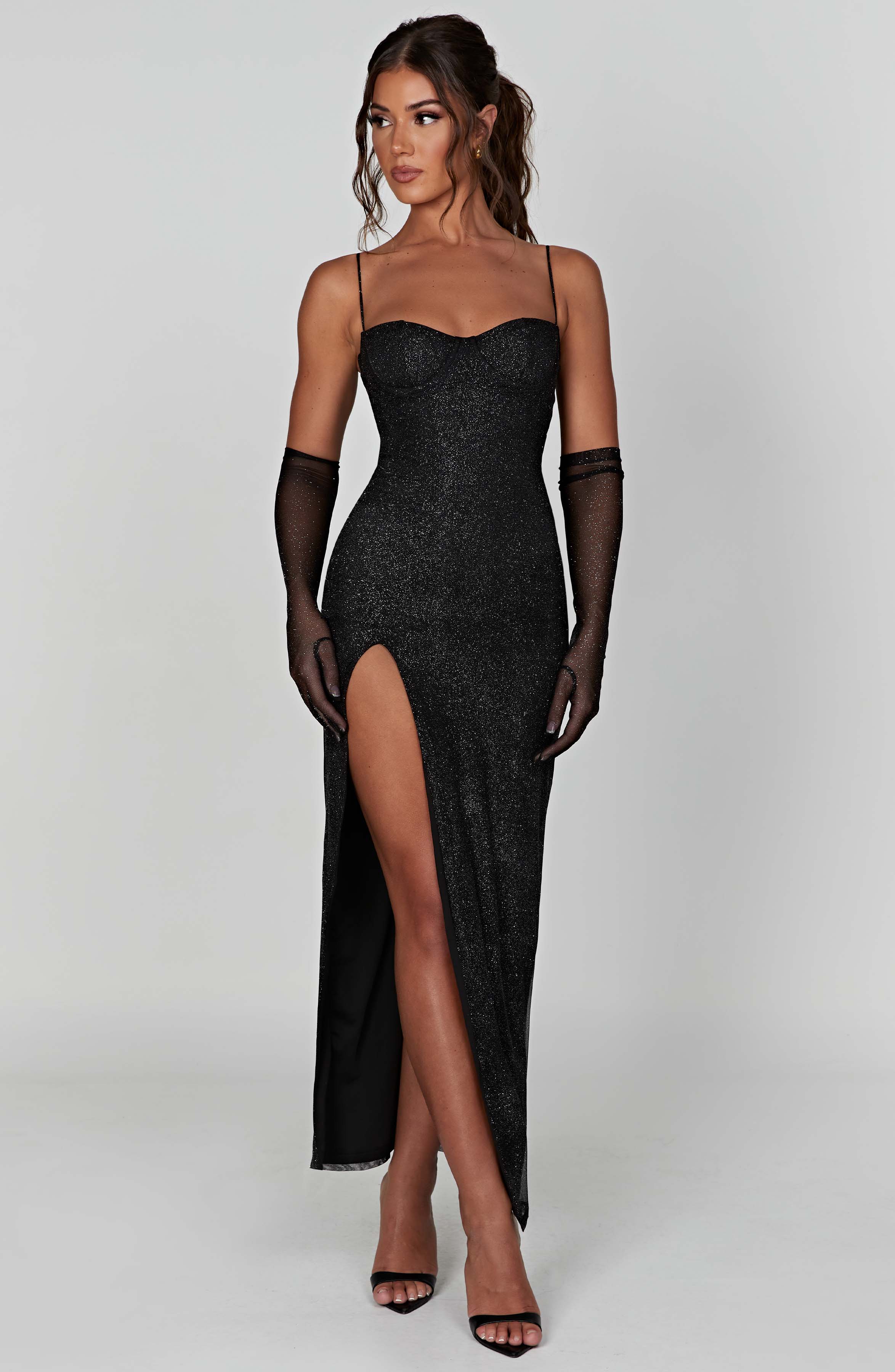 Trixie Maxi Siyah Elbise