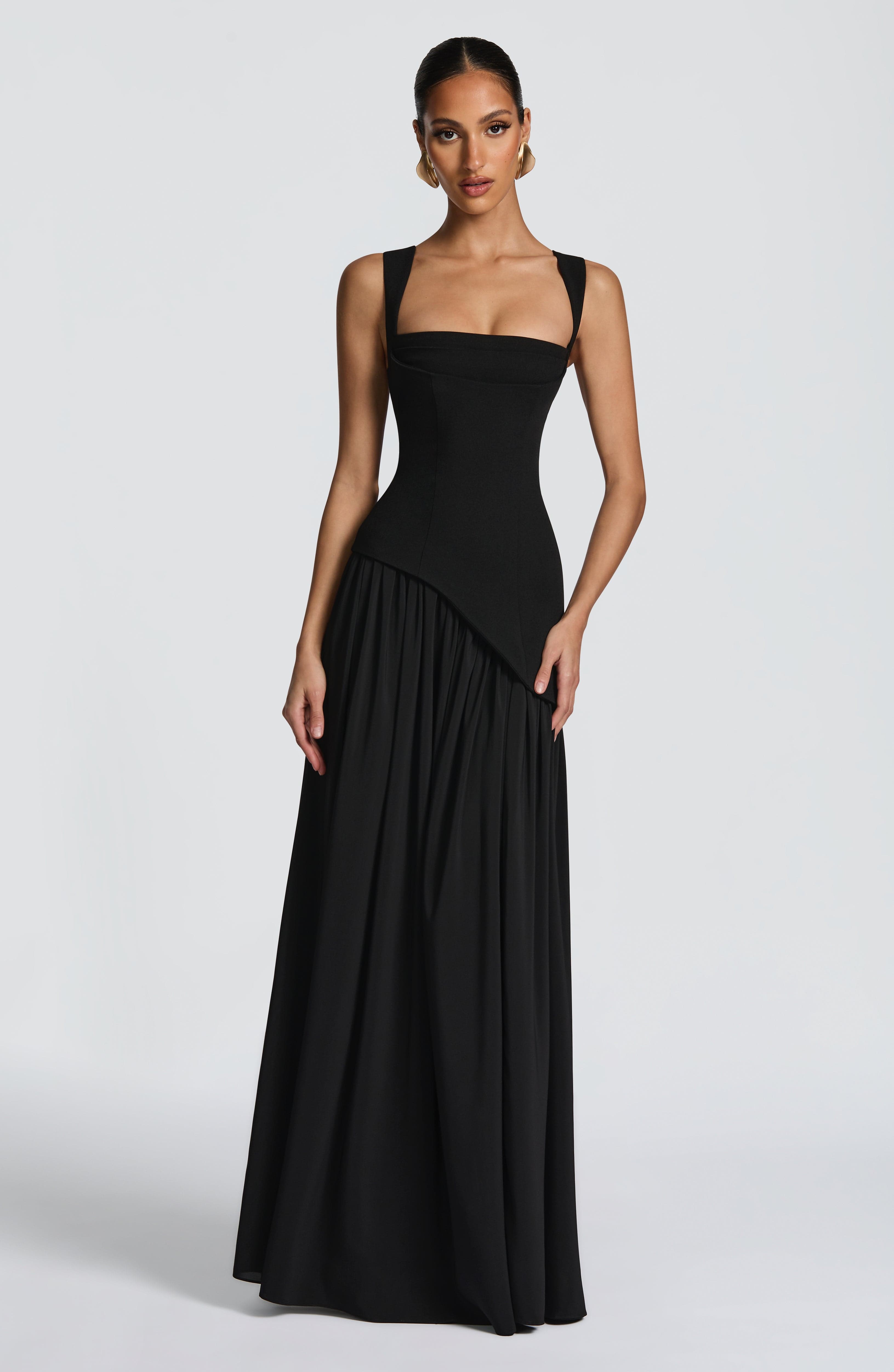 Tullulah Siyah Maxi Elbise