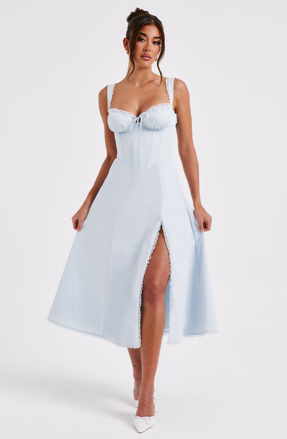 Ulrika Mavi Midi Elbise