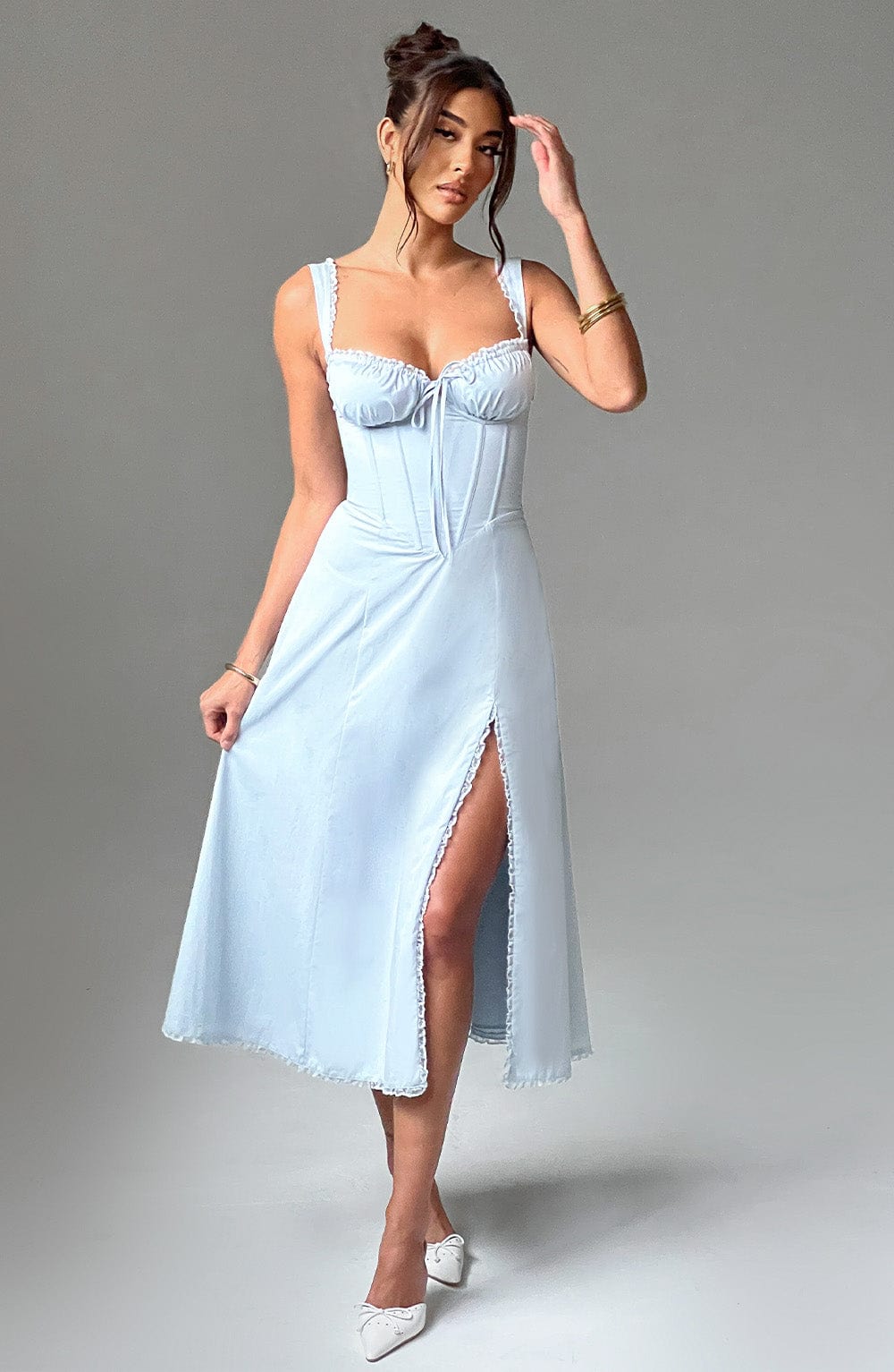 Ulrika Mavi Midi Elbise