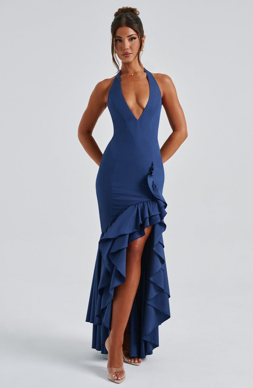 Veronique Lacivert Maxi Elbise