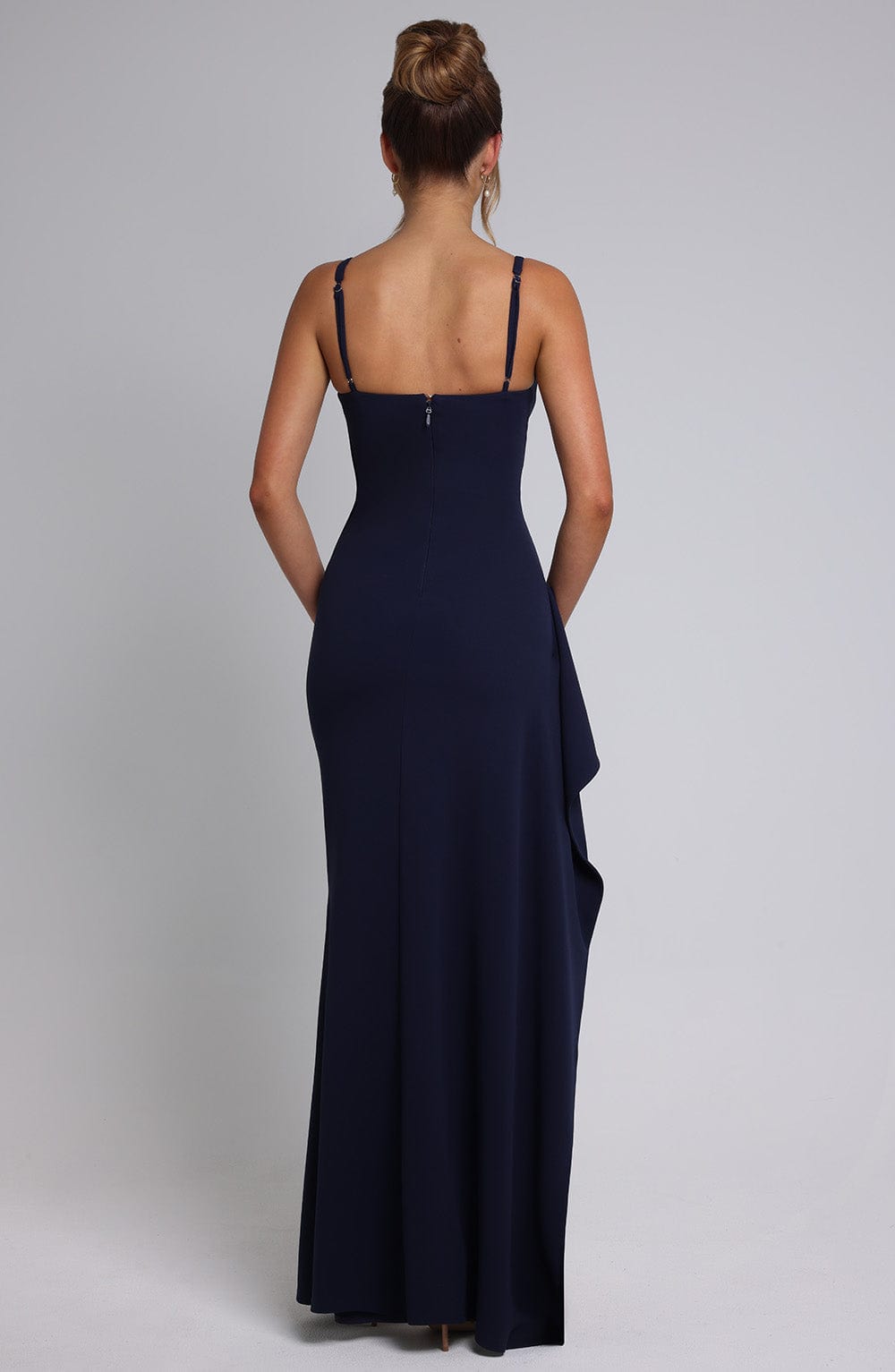 Violetta Lacivert Maxi Elbise