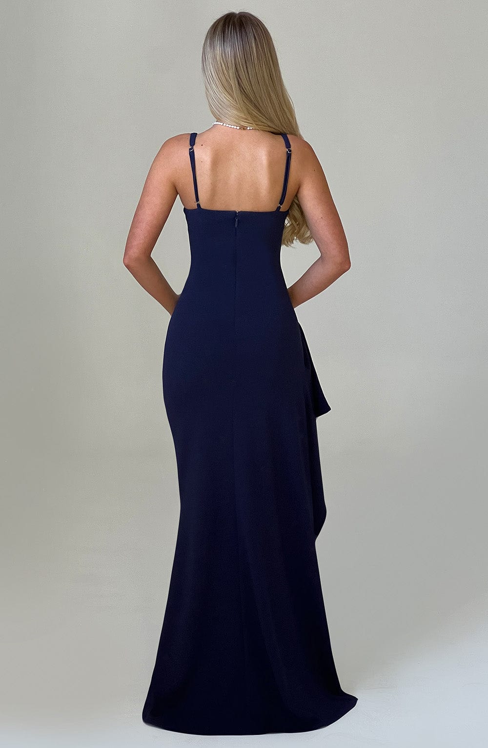 Violetta Lacivert Maxi Elbise