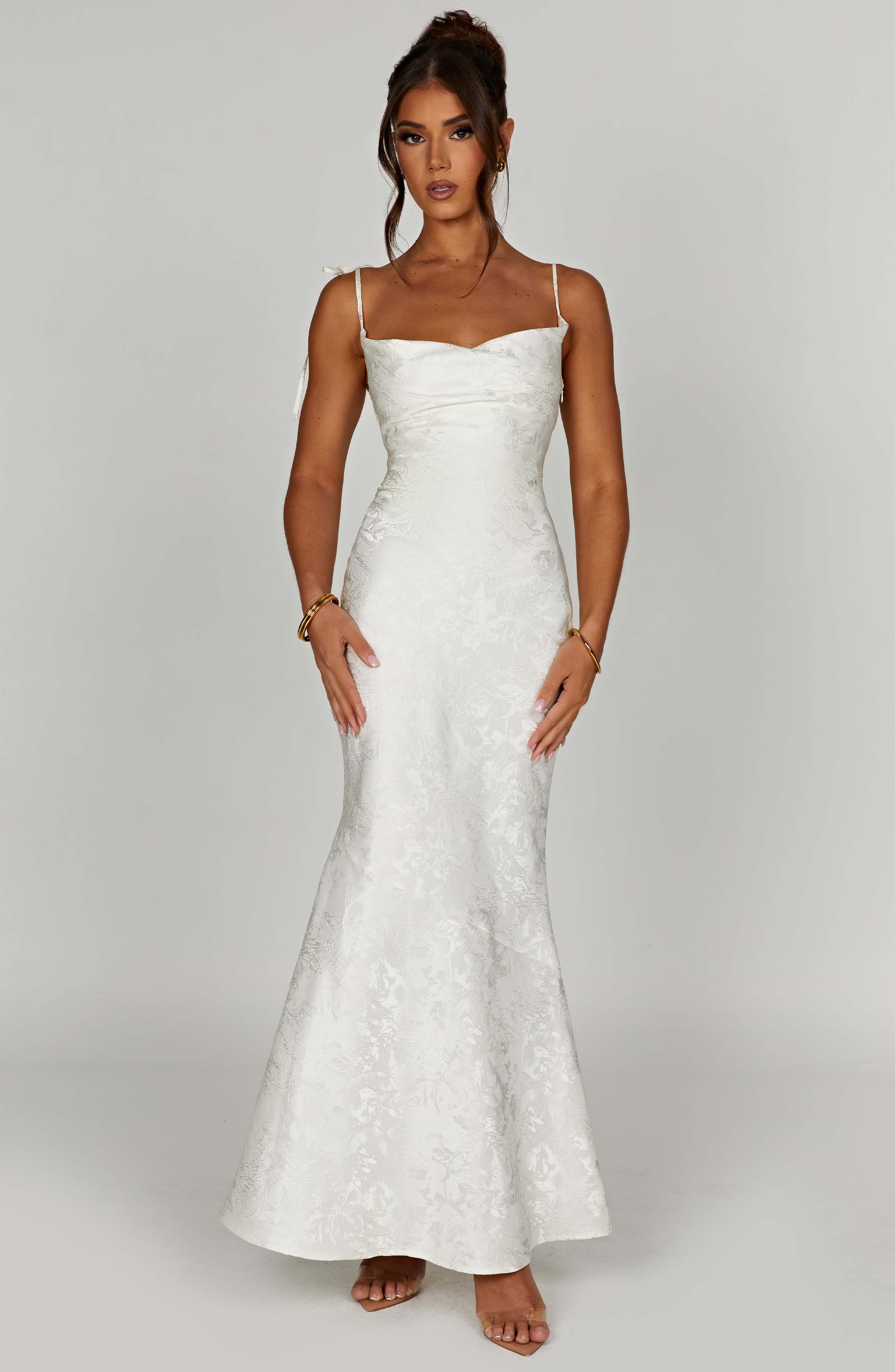 Whitney Maxi Krem Elbise