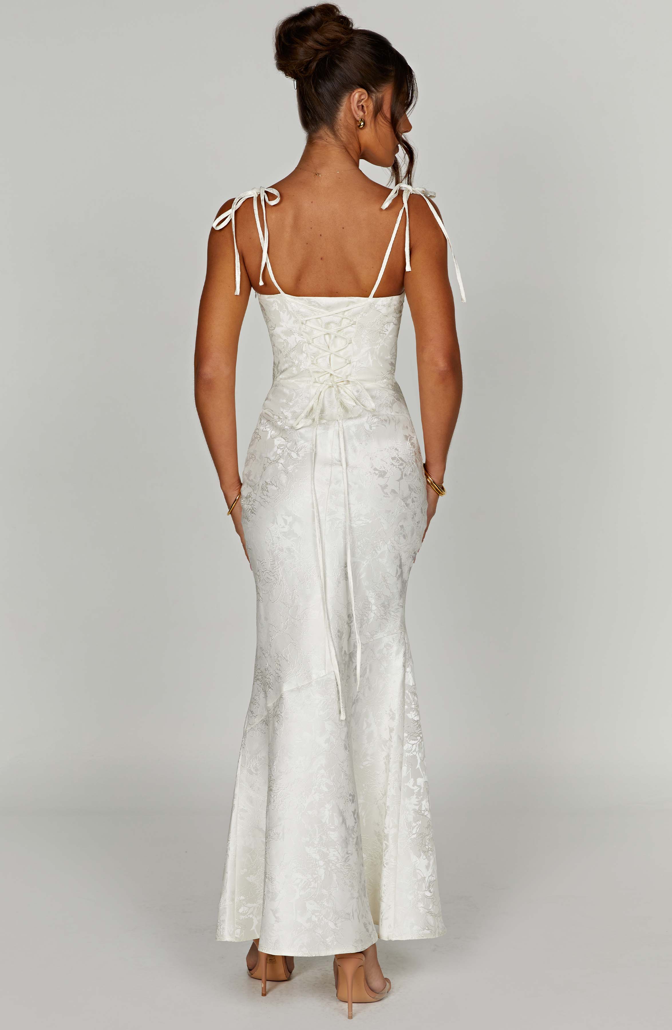 Whitney Maxi Krem Elbise