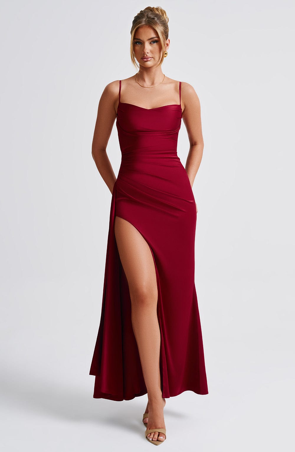Winona Bordo Maxi Elbise