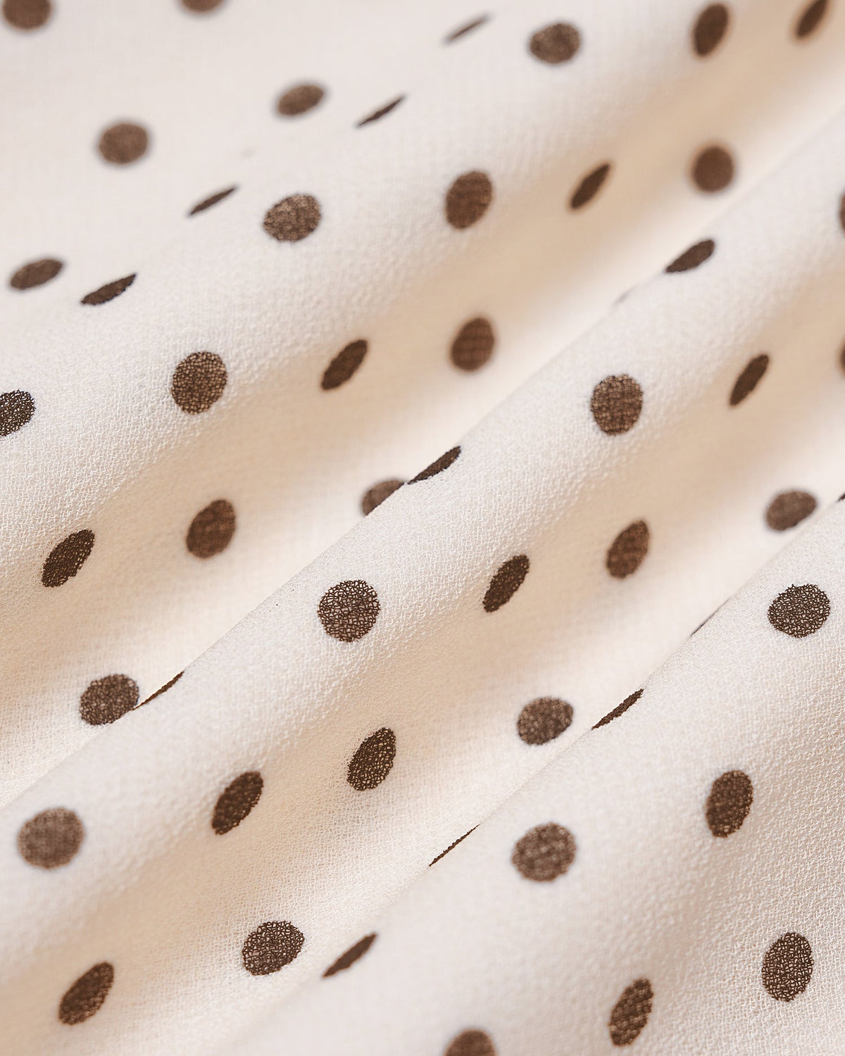 Kayısı V Yaka Puantiye Chiffon Mini Elbise