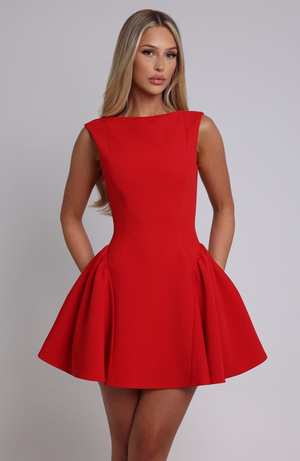 Yalina Kırmızı Mini Elbise