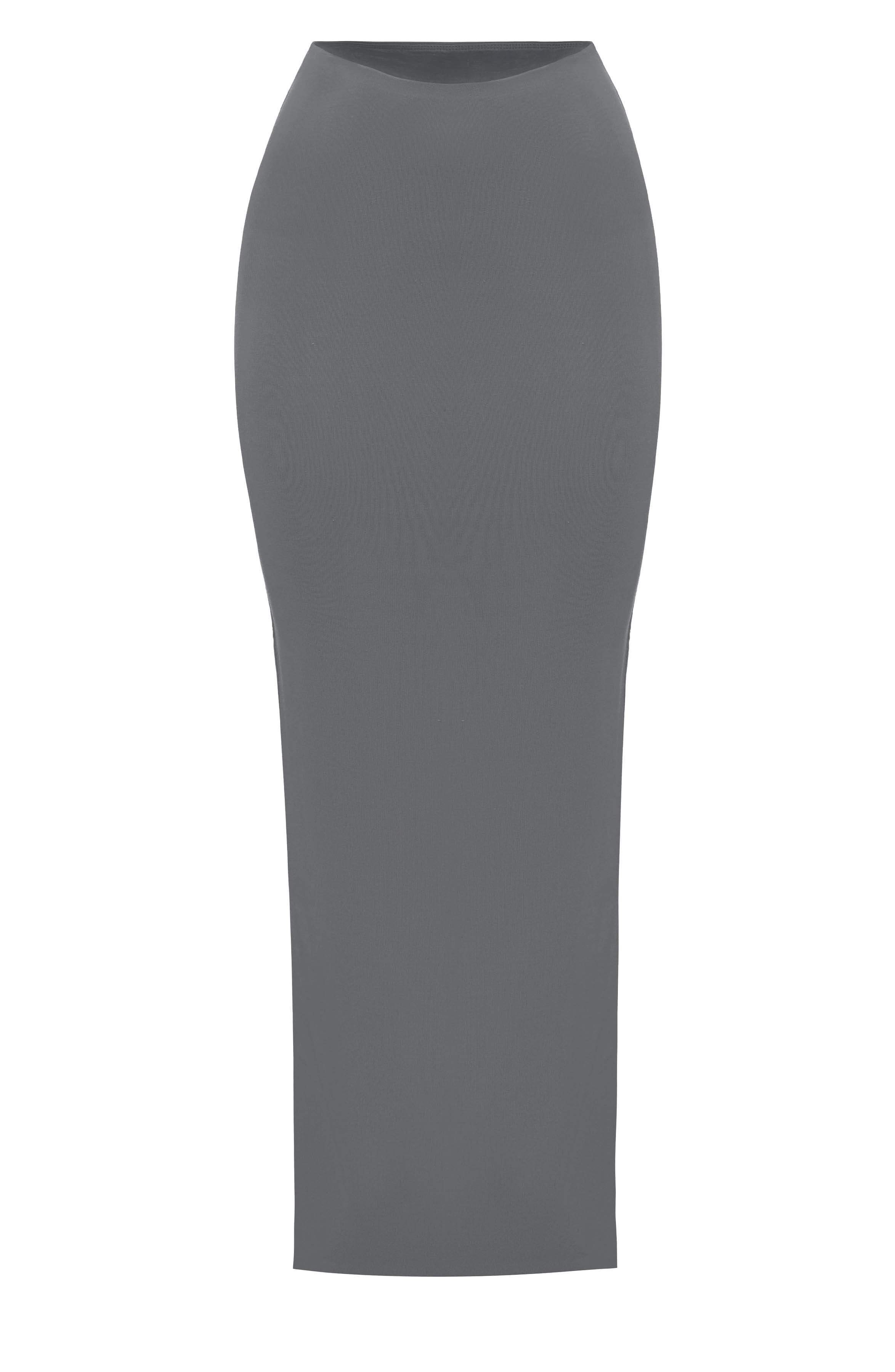 Yazmin Koyu Gri Maxi Etek