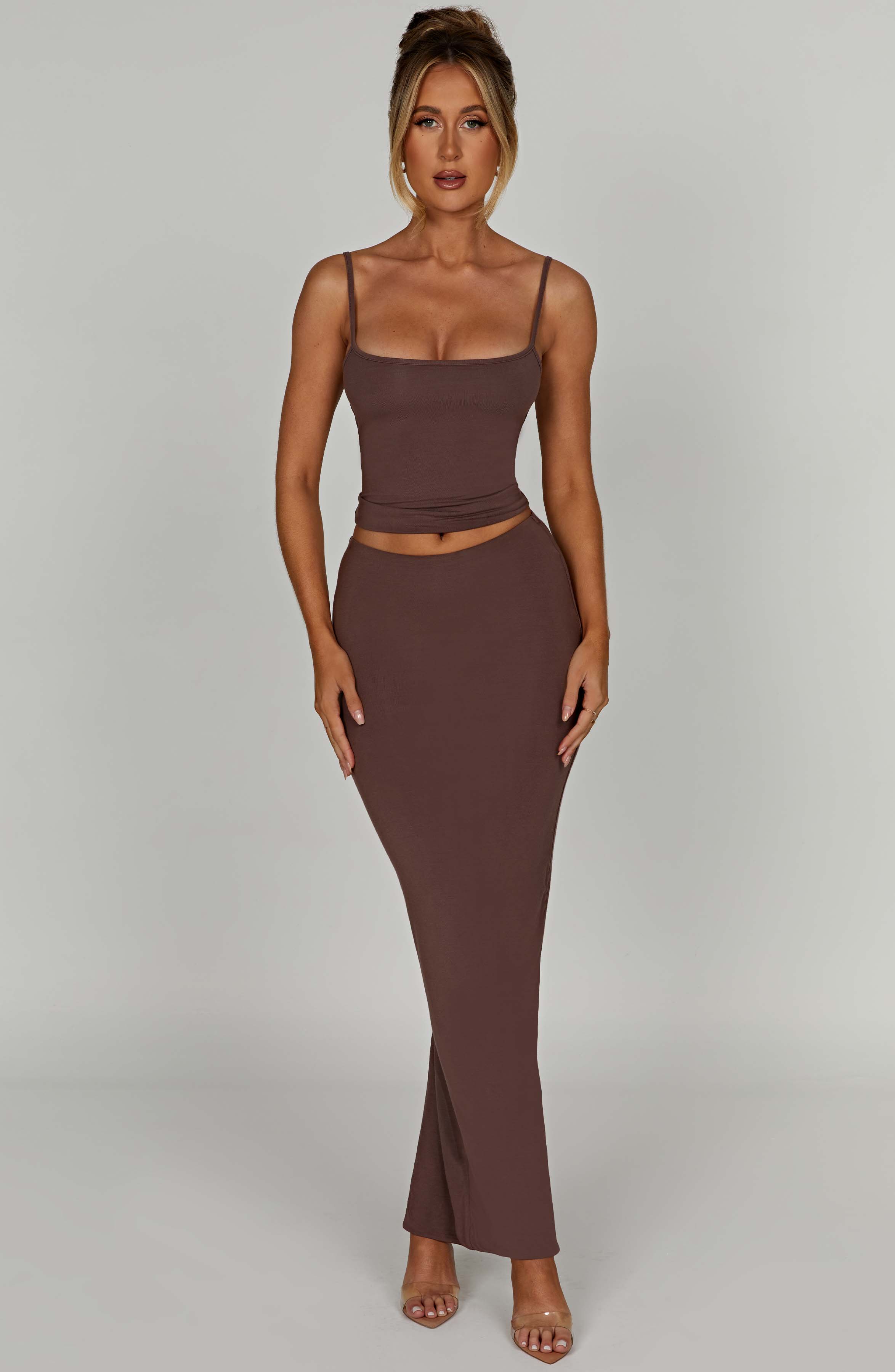 Yazmin Çikolata Maxi Etek