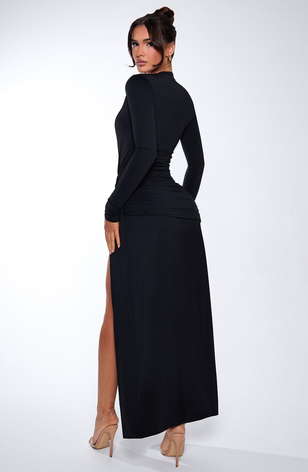 Ysabella Siyah Maxi Elbise