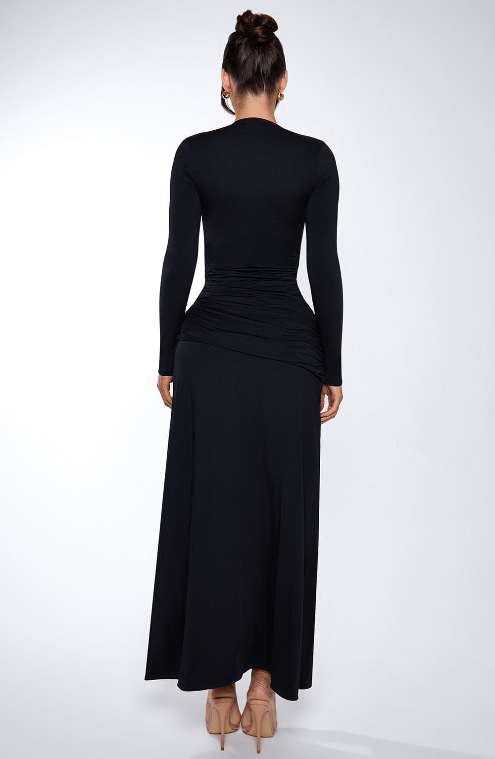 Ysabella Siyah Maxi Elbise