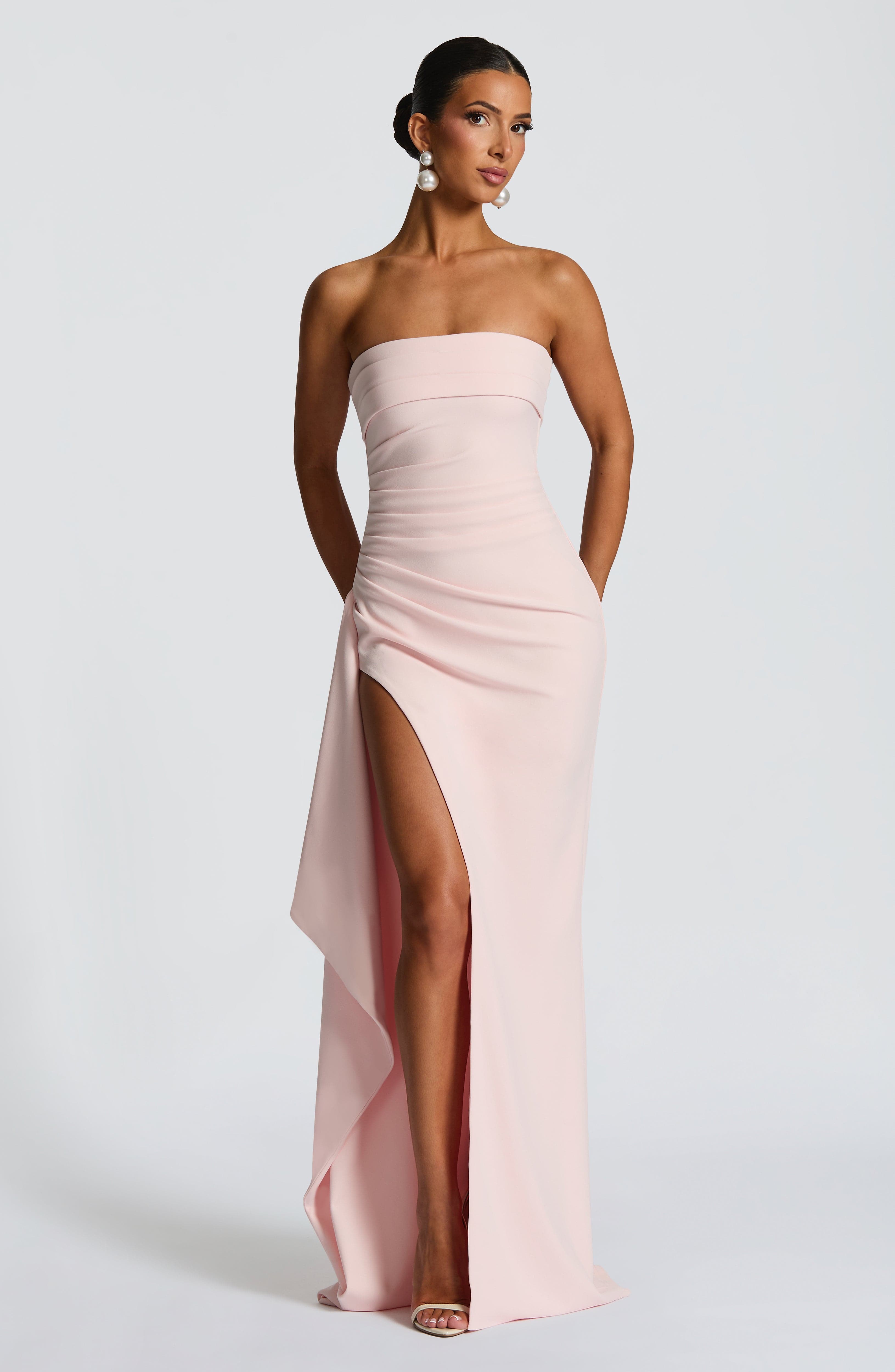 Zafira Pembe Maxi Elbise