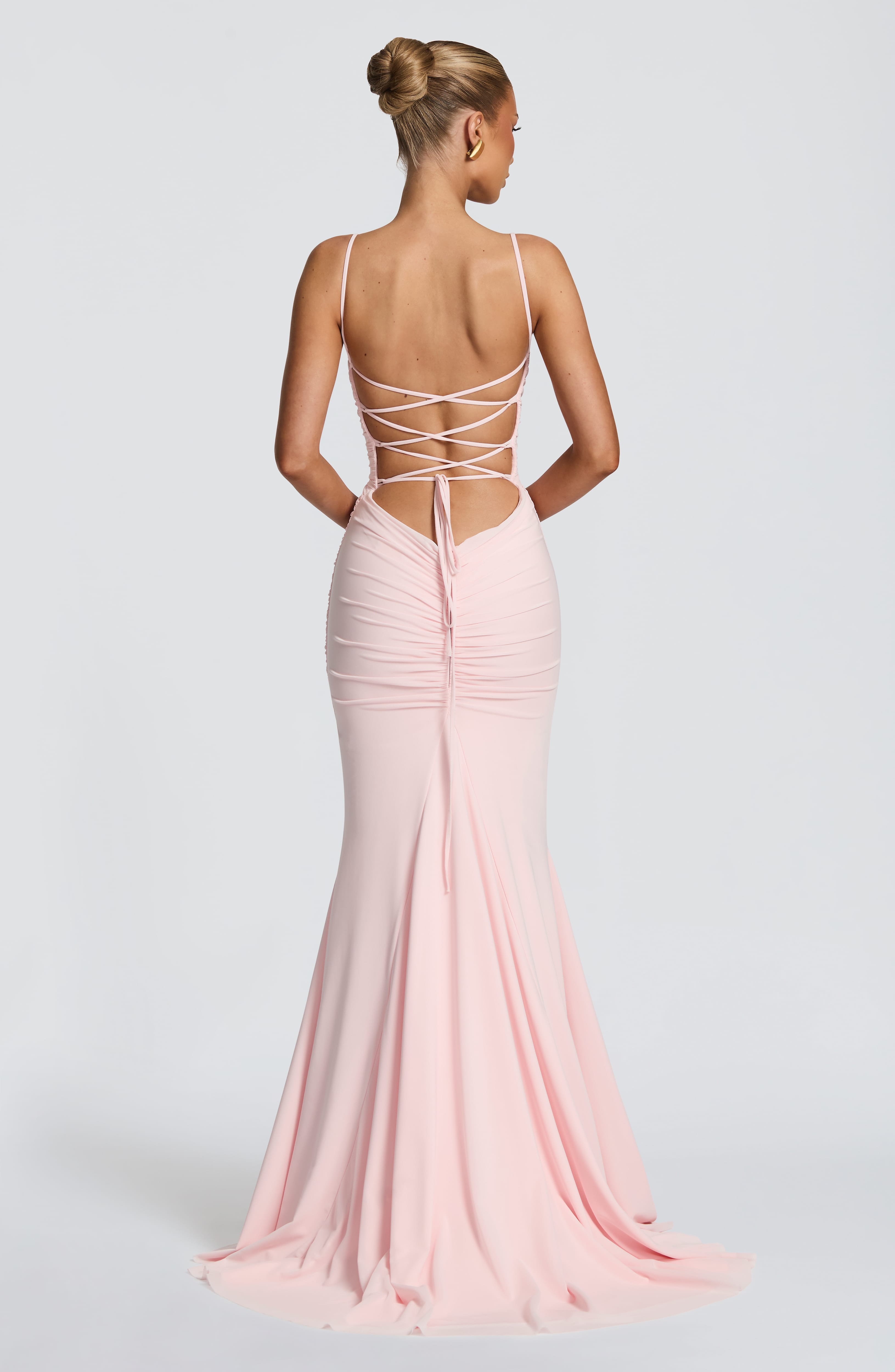 Zaria Pembe Maxi Elbise