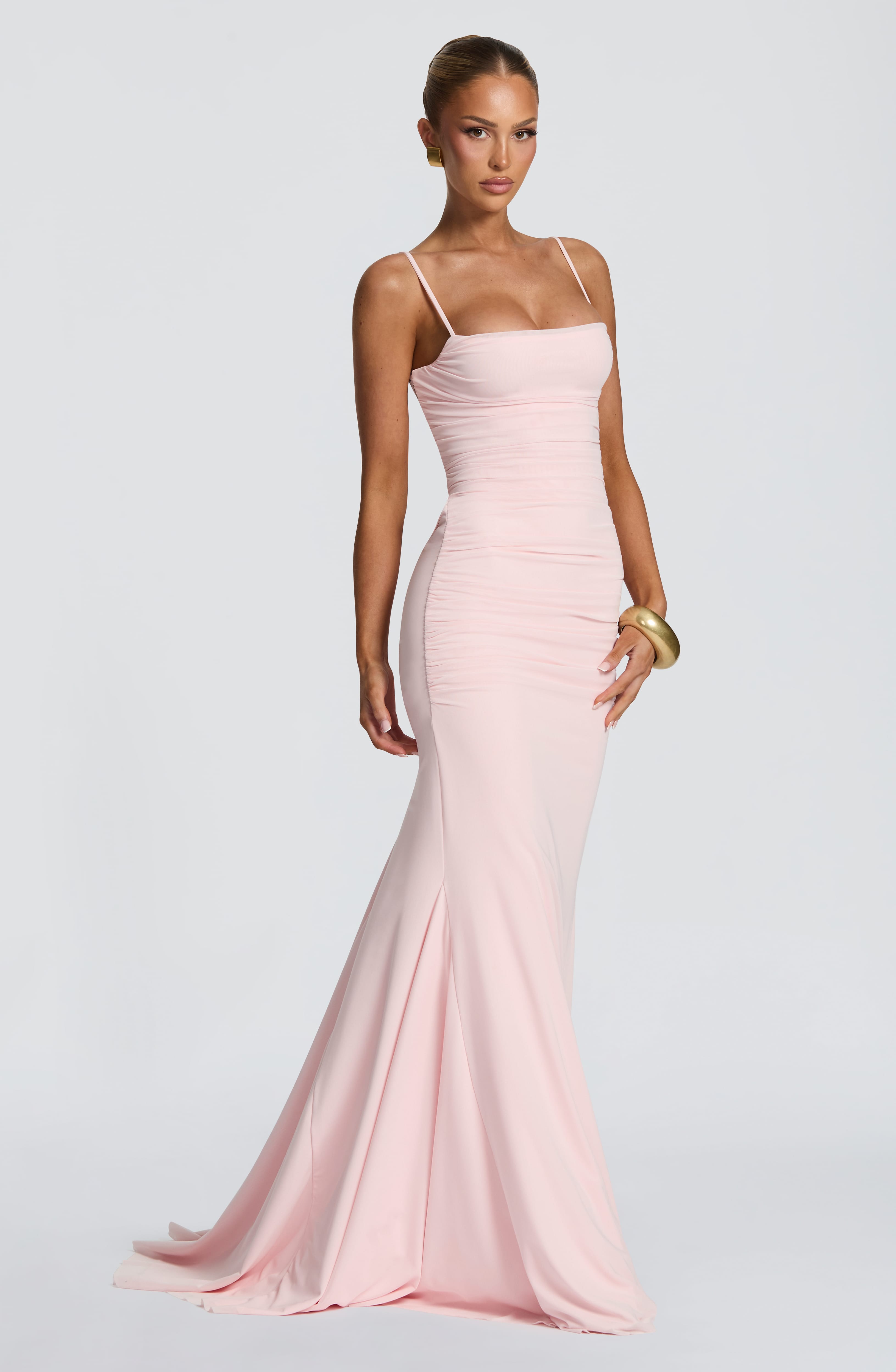 Zaria Pembe Maxi Elbise